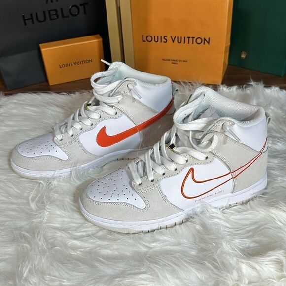 Nike Dunk High SE - White/Orange - Picture 2 of 9